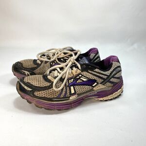 Brooks Adrenaline GTS 12 Womens Shoes Size 8M  Running Purple and Gray Mesh